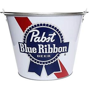 Pabst Blue Ribbon PBR Metal Beer Bucket