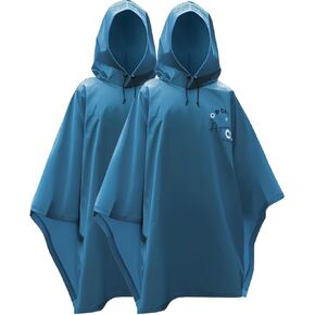 Oponcho 2 Pack Rain Durable Reusable Ponchos Waterproof Lightweight Unisex for Hiking Camping Emergency Events