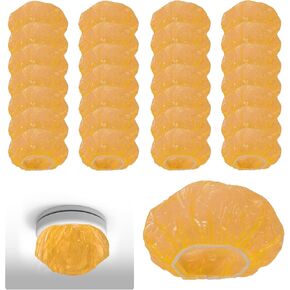30pcs Smoke Detector Cover, Fire Alarm Dust Covers Reusable Fire Alarm Cap Cover Plastic Smoke Detector Cover Stretch for Inside Home Kitchen (Yellow)