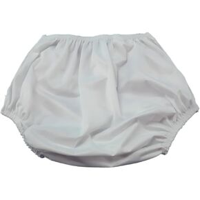 Adult Leakproof Underwear for Elders, Patients and Handicapped, Washable Pull on Cover Pants, Reusable Incontinence Underwear Men, Women White Under Pants (Medium- 30"-36")
