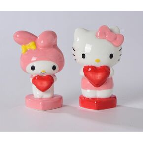 Blue Sky Clayworks Hello Kitty Salt and Pepper Shaker, Set of 2, 4-inch Length, Kitchen Accessories, 23278