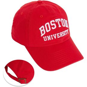 Desert Cactus Boston University Baseball Hat Terriers BU Brimmed Embroirderd Hats Cap Adjustable Cloth Strap Adult (Style C1) Red