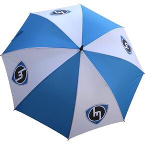 M Rotor Logo - Rotary Engine Old School Wankel - Golf Umbrella 53" wide - White & Blue
