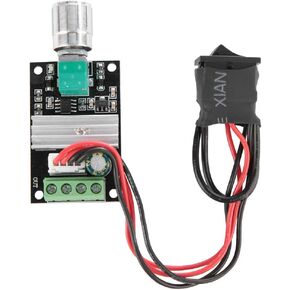 DC 6 to 28V PWM Motor Speed Controller DC Motor Speed Regulator Electric Motor Controller with Switch Function for Narrow Space