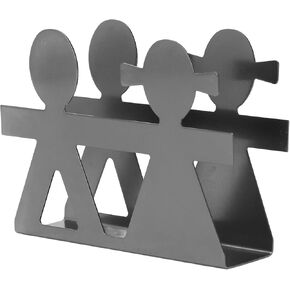 Napkin Holder, Standing Table Napkin Holder Standing Figure Boy and Girl Tissue Dispenser for Indoor Outdoor Dinner Kitchen Restaurant Home Bar(Gray)