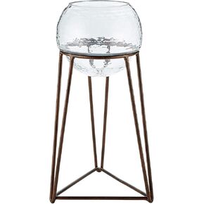 حامل الشموع ذو العمود الزجاجي رقم 47 والرئيسي، صغير، برونزي قديم in Kuwait