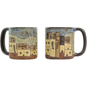 Mara Ceramic Stoneware 16 Oz. Pueblo Mug (Set of 2)