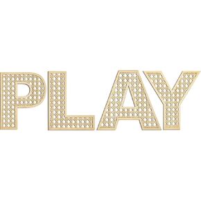 Play Sign for Playroom Wall Decor Wooden Playroom Sign 8 Inch Large Rattan Letters for Play Room Wall Decor Boho Nursery Wood Word Sign for Toddler Girls Boys Kids Bedroom Decorations