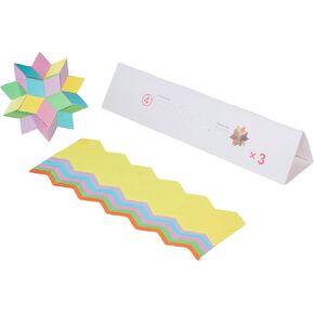 weaving polyhedron Kit No.4: Rhombic Hexecontahedron Origami Puzzle Geometric Patterns Paper Craft, Moderate Difficulty, 3 Set