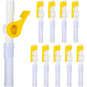 Bladder Control Devices (10 PCS), Comfort Flow Catheter Valve, Leak-Free Catheter Supplies for Optimal Urine Drainage Comfort, Lever Tap Catheter Kit with Smooth Edges and Tubing for Patients Elderly