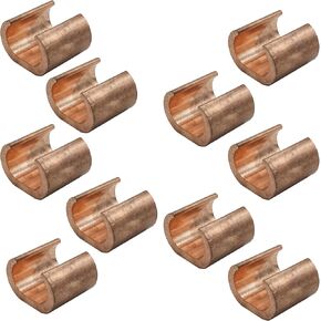 10 قطع من حنفية النحاس C، أطراف توصيل الأسلاك والأسلاك النحاسية غير المعزولة، موصل التأريض على شكل C (10، مقاس C-20) in Kuwait