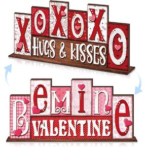 Yousoontic Believe Christmas Table Decoration Reversible Table Centerpiece Double Sided Wooden Table Top Sign Farmhouse Letter Block Sign Holiday Tiered Tray Decor for Office Desk Home Shelf Decor