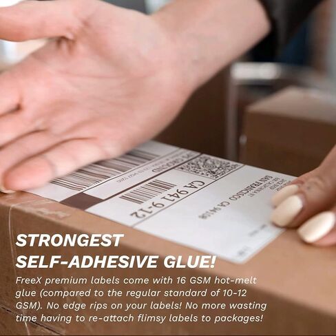 ملصقات الشحن الحراري FreeX 600 SuperRoll Premium 4x6 | تعمل مع طابعة رولو الحرارية | ليس مع طابعات Zebra, Brother, Munbyn | يعمل مع Amazon، Ebay، FedEx، UPS، USPS | الدرجة التجارية in Kuwait