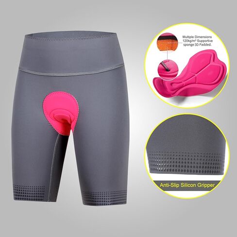 Beroy 4D مبطن شورت الدراجة للنساء مع جيوب بسحاب لركوب الدراجات الهوائية وركوب الدراجات شورت لمسافات طويلة in Kuwait