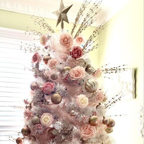 WEISPARK Christmas Tree Decor, 16 Pack Artificial Glitter Berry Stem Christmas Ornaments Decorative Bead Sticks for Christmas Tree Vase Wreath Home Wedding Party in Saudi Arabia