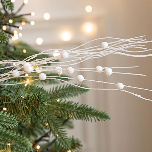 WEISPARK شجرة عيد الميلاد ديكور، 16 حزمة الاصطناعي بريق التوت الجذعية عيد الميلاد الحلي عيد الميلاد العصي الزخرفية حبة لشجرة عيد الميلاد مزهرية اكليلا من الزهور حفل زفاف المنزل in Kuwait