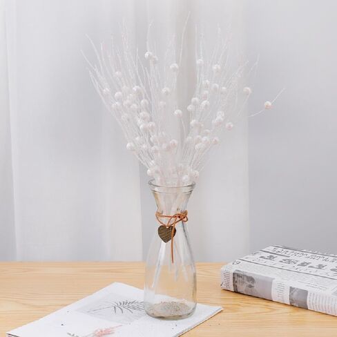 WEISPARK شجرة عيد الميلاد ديكور، 16 حزمة الاصطناعي بريق التوت الجذعية عيد الميلاد الحلي عيد الميلاد العصي الزخرفية حبة لشجرة عيد الميلاد مزهرية اكليلا من الزهور حفل زفاف المنزل in Kuwait