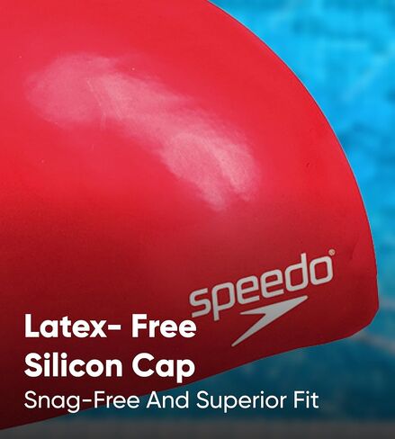 Speedo Plain Moulded Silicone Swim Cap for Juniors in Kuwait