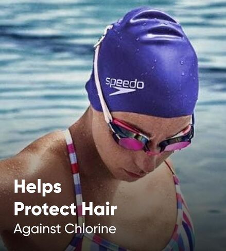 Speedo Plain Moulded Silicone Swim Cap for Juniors in Kuwait