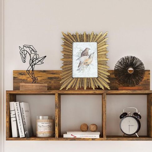 إطار صورة ذهبي، إطار صورة معدني عتيق مزخرف مقاس 4 × 6 مع واجهة زجاجية، عرض صور أشعة ذهبية فاخرة لذكريات الصور الثمينة على سطح الطاولة أفقيًا أو رأسيًا in Kuwait