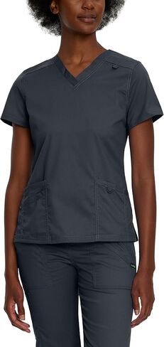 Landau Proflex Tailored Fit Comfort Stretch 3-Pocket Scrub Top for Women 4160 Hunter MED in Saudi Arabia