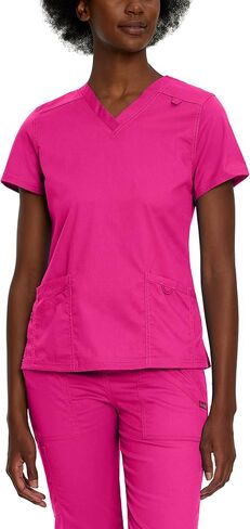 Landau Proflex Tailored Fit Comfort Stretch 3-Pocket Scrub Top for Women 4160 Hunter MED in Saudi Arabia