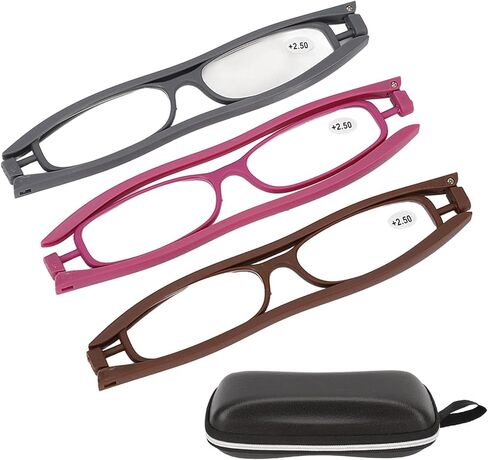 نظارات قراءة نحيفة من Yinhing، 3 قطع قارئات جيب قابلة للدوران 360 درجة لكبار السن من الرجال والنساء، مع حقيبة in Kuwait