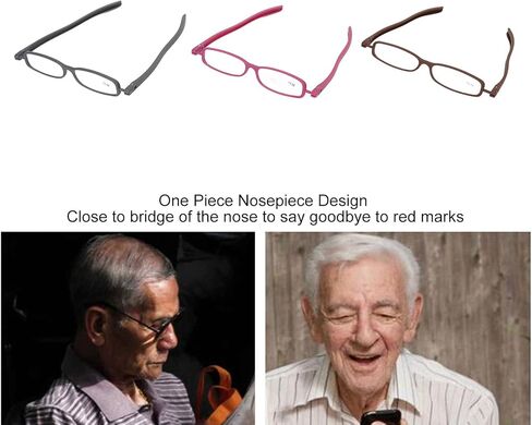 نظارات قراءة نحيفة من Yinhing، 3 قطع قارئات جيب قابلة للدوران 360 درجة لكبار السن من الرجال والنساء، مع حقيبة in Kuwait