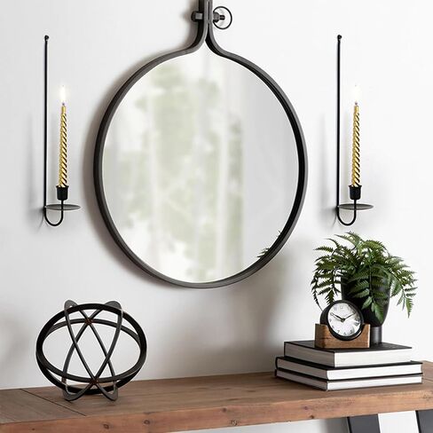 Metal Wall Candle Sconces Set of 2, Modern Fashion Black Wall Mount Hanging Candle Holder for Dining Room, Farmhouse, Fireplace, Hallway, Wedding, Living Room Hanging Candle Holder in Saudi Arabia