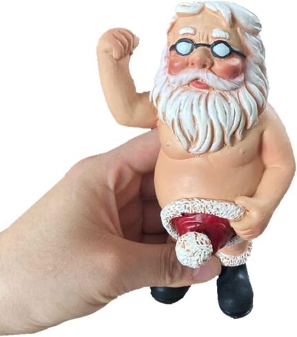 Resin Santa Claus Figurines Ornaments Christmas Decorations for Home Table Garden Statue Funny Dwarf Xmas Decor Crafts Gift in Kuwait