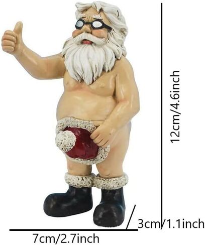 Resin Santa Claus Figurines Ornaments Christmas Decorations for Home Table Garden Statue Funny Dwarf Xmas Decor Crafts Gift in Kuwait