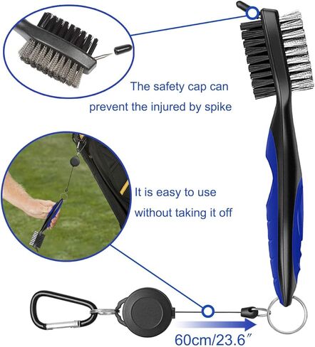 مجموعة هدايا مناشف الجولف المصنوعة من الألياف الدقيقة، مجموعة إكسسوارات تنظيف الجولف - 2 مناشف جولف وافل، فرشاة جولف، أداة جولف، مناسبة لمحبي الجولف، هدية للرجال والنساء والأطفال in Kuwait