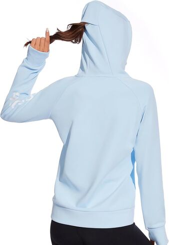 BASSDASH Women’s Fleece Fishing Hoodie with Neck Gaiter Water Resistant Performance Hiking Sweatshirt Pullover in Saudi Arabia
