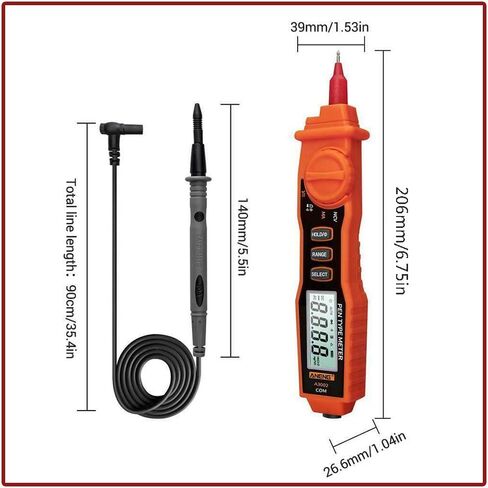 1 قطعة A3002 قلم متعدد رقمي متعدد الوظائف التيار المتناوب تيار مستمر الجهد المقاومة ديود اختبار عدم الاتصال اختبار أداة 4000 التهم نوع in Kuwait