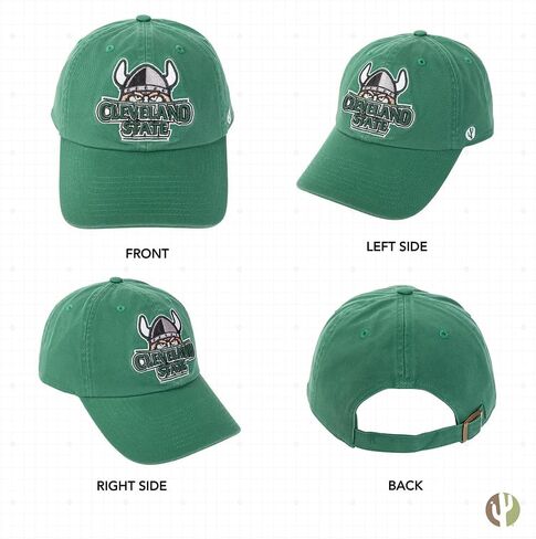 Desert Cactus Cleveland State University Baseball Hat CSU Vikings Brimmed Embroirderd Hats Cap Adjustable Cloth Strap Adult (Style 1) Green in Saudi Arabia