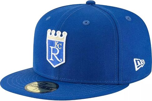 قبعة New Era MLB 59FIFTY Cooperstown Authentic Collection مناسبة للعب في الميدان (as1، Numeric، Numeric_7_and_3_eighths، Kansas City Royals Blue Cooperstown) in Saudi Arabia