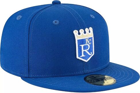 قبعة New Era MLB 59FIFTY Cooperstown Authentic Collection مناسبة للعب في الميدان (as1، Numeric، Numeric_7_and_3_eighths، Kansas City Royals Blue Cooperstown) in Saudi Arabia