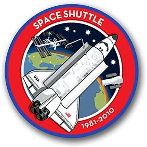 Round Space Shuttle 1981-2010 Logo Sticker (NASA Seal Mission (3 inch) in Saudi Arabia