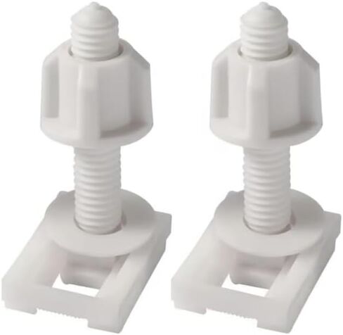 2Pcs White Plastic Toilet Seat Screws and Nuts with Washers,Toilets and Toilet Parts, Toilet Parts,Hinge Bolts Screws Hinges Replacement Parts for Toilets and Toilet Parts in Saudi Arabia