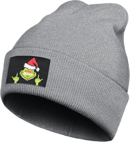 Christmas Beanie Hat for Men and Women Merry Christmas Xmas Holiday Winter Knitted Cuffed Cap Gifts in Saudi Arabia