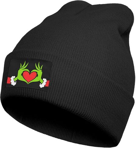 Christmas Beanie Hat for Men and Women Merry Christmas Xmas Holiday Winter Knitted Cuffed Cap Gifts in Saudi Arabia
