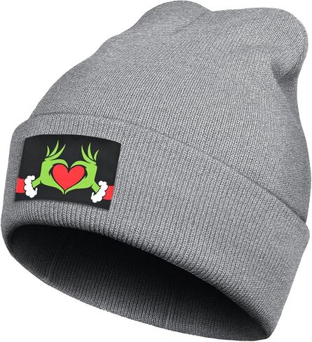 Christmas Beanie Hat for Men and Women Merry Christmas Xmas Holiday Winter Knitted Cuffed Cap Gifts in Saudi Arabia