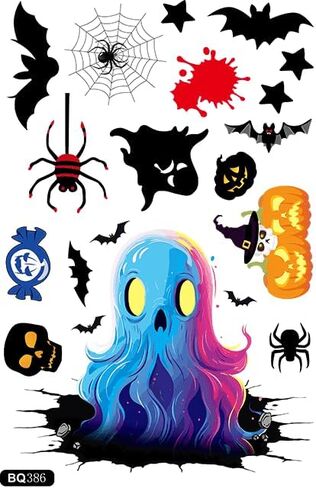 Halloween Window Clings, Scary Halloween Window Stickers, Halloween Window Decals for Glass Windows, Halloween Window Decorations,Home Decor Halloween Party Decorations in Saudi Arabia