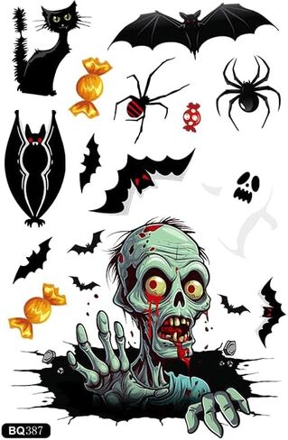 Halloween Window Clings, Scary Halloween Window Stickers, Halloween Window Decals for Glass Windows, Halloween Window Decorations,Home Decor Halloween Party Decorations in Saudi Arabia