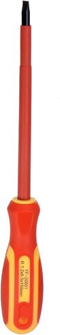 HARFINGTON VDE Insulated Screwdriver 1000V SL1.2 x 6.5 x 150mm CR-V Magnetic Electricians Slotted Head Screwdrivers with VDE Handle in Kuwait