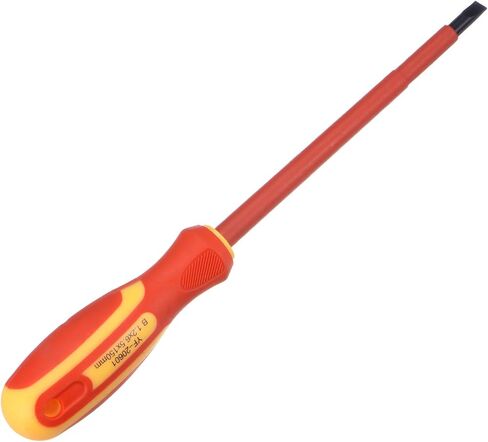 HARFINGTON VDE Insulated Screwdriver 1000V SL1.2 x 6.5 x 150mm CR-V Magnetic Electricians Slotted Head Screwdrivers with VDE Handle in Kuwait