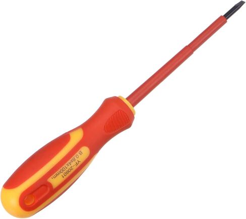 HARFINGTON VDE Insulated Screwdriver 1000V SL1.2 x 6.5 x 150mm CR-V Magnetic Electricians Slotted Head Screwdrivers with VDE Handle in Kuwait