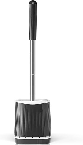 فرشاة المرحاض TRENTI، مجموعة فرشاة المرحاض وحامل، رأس فرشاة المرحاض مع حامل التهوية، مجموعة فرشاة المرحاض المدمجة المثبتة على الحائط للتنظيف العميق للحمام (1، أبيض) in Kuwait