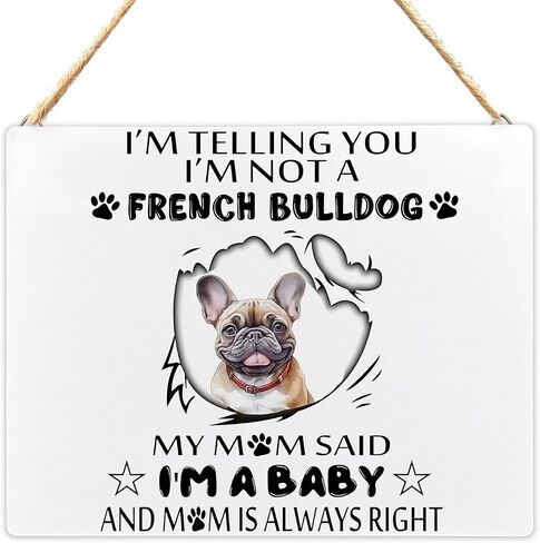 French Bulldog Decor Wooden Wall Hanging, French Bulldog Gifts for Women, Gifts for French Bulldog Lovers, French Bulldog Decor Hanging Sign for Front Door Porch Decorations, 8x10 Inch in Saudi Arabia