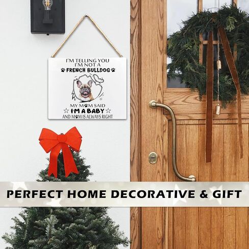 French Bulldog Decor Wooden Wall Hanging, French Bulldog Gifts for Women, Gifts for French Bulldog Lovers, French Bulldog Decor Hanging Sign for Front Door Porch Decorations, 8x10 Inch in Saudi Arabia